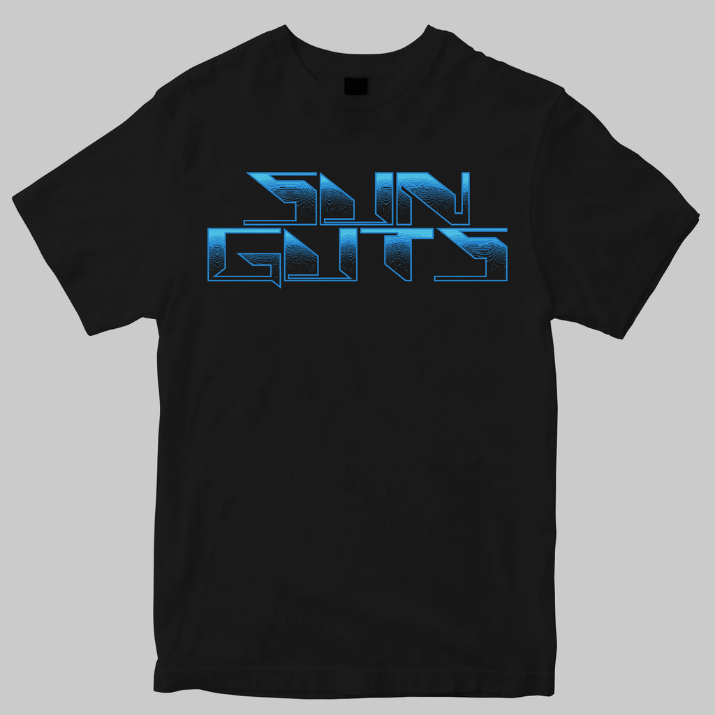 Dithered Waves Logo T-Shirt (Blue)